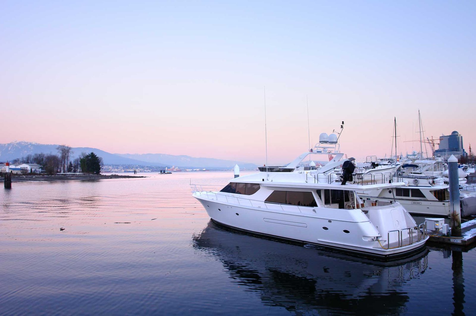Florida coastal yacht charter at sunset