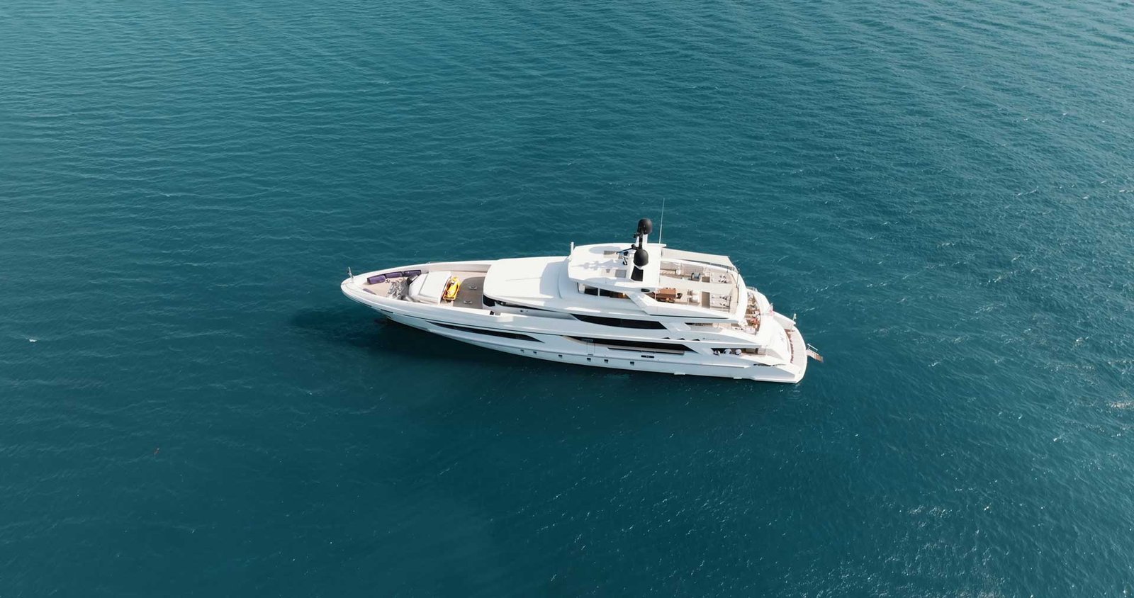 Motor yacht speeding across the Gulf of America